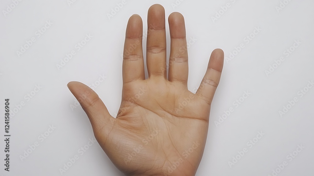 Open Hand Palm Up, Isolated on White Background Open Hand Palm Up, Isolated on White Background