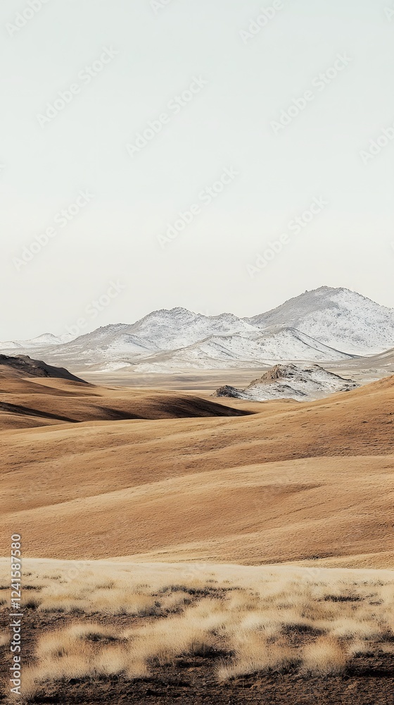 Fototapeta premium A panoramic view of the barren and desolate Nevada desert 