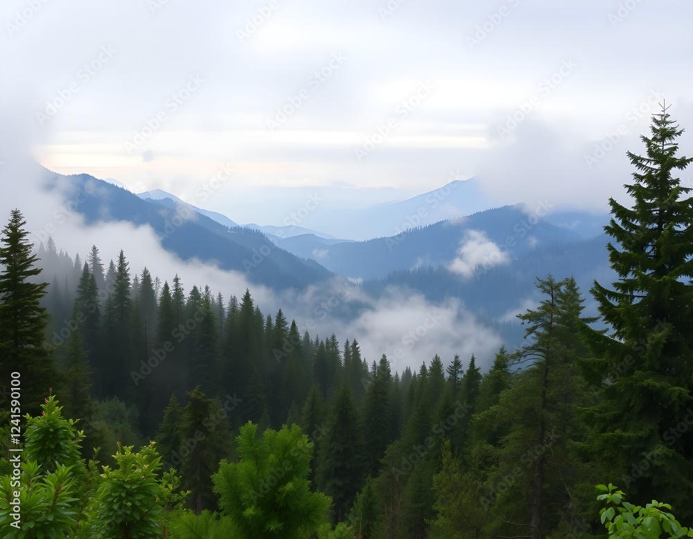 mountain landscape with clouds mountain landscape with clouds