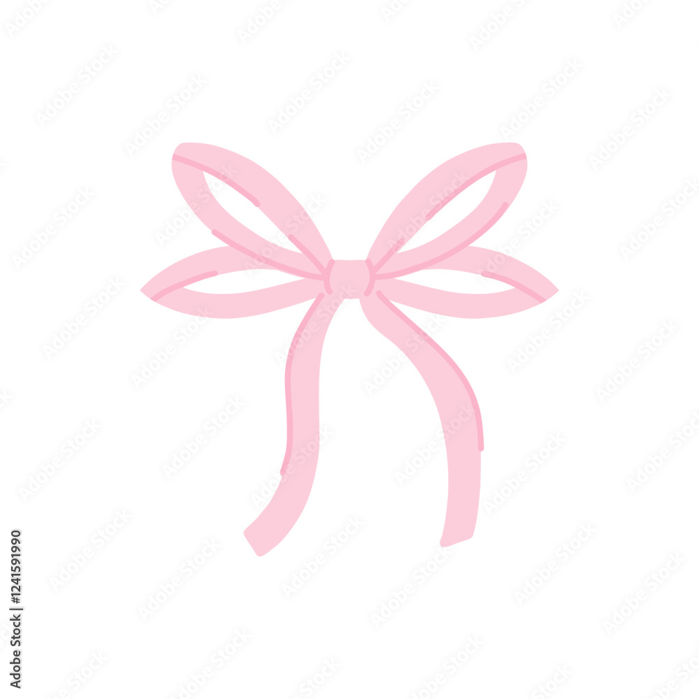 Elegant pink ribbon bow design perfect for festive decorations and gift wrapping Elegant pink ribbon bow design perfect for festive decorations and gift wrapping