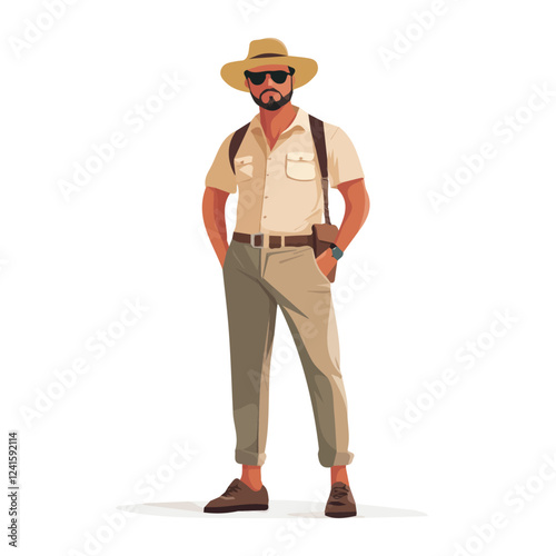 Cuba Man Summer Clothes Vector Illustration | Light and Breezy Warm-Weather Fashion