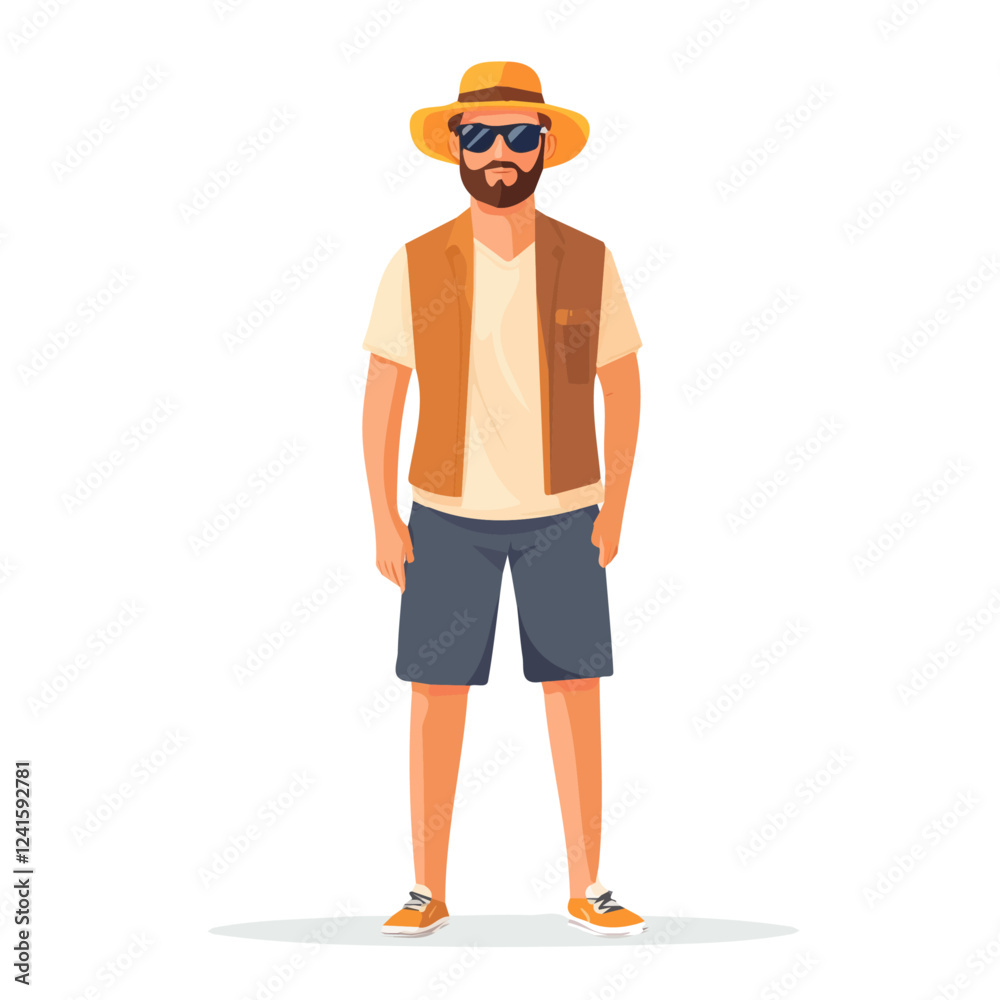 Czech Republic Man Summer Clothes Vector Illustration | Light and Stylish Warm-Weather Fashion Artwork Czech Republic Man Summer Clothes Vector Illustration | Light and Stylish Warm-Weather Fashion Artwork