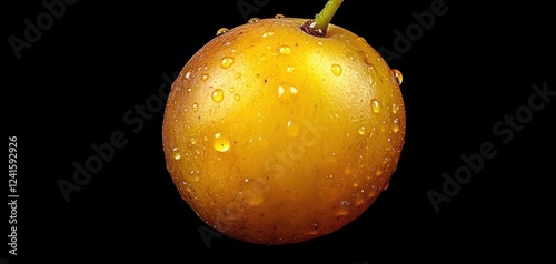 Golden Jewel: A Dew-Kissed Mirabelle Plum
