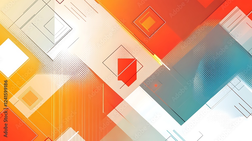 Abstract geometric shapes, vibrant colors, background design Abstract geometric shapes, vibrant colors, background design