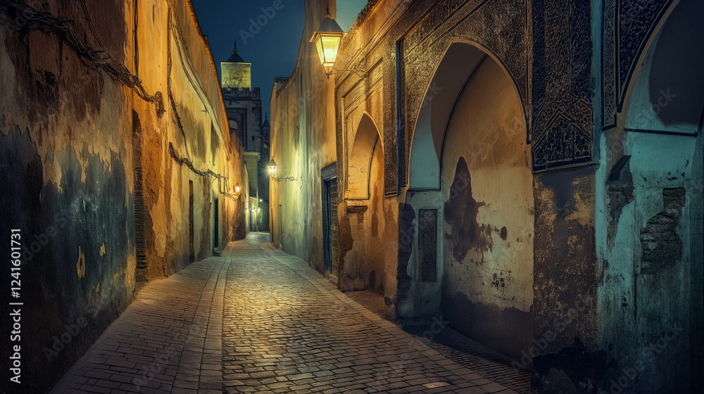 Fototapeta premium At night Meknes transforms into a magical place un_004