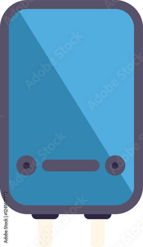 Blue electric water heater ensuring a constant supply of warm water for household needs, promoting comfort and convenience