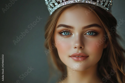 Generative ai photography of a beautiful woman beauty contest winner miss world, generative AI photo