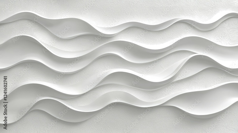 Obraz premium White Abstract Waves Pattern Background Design