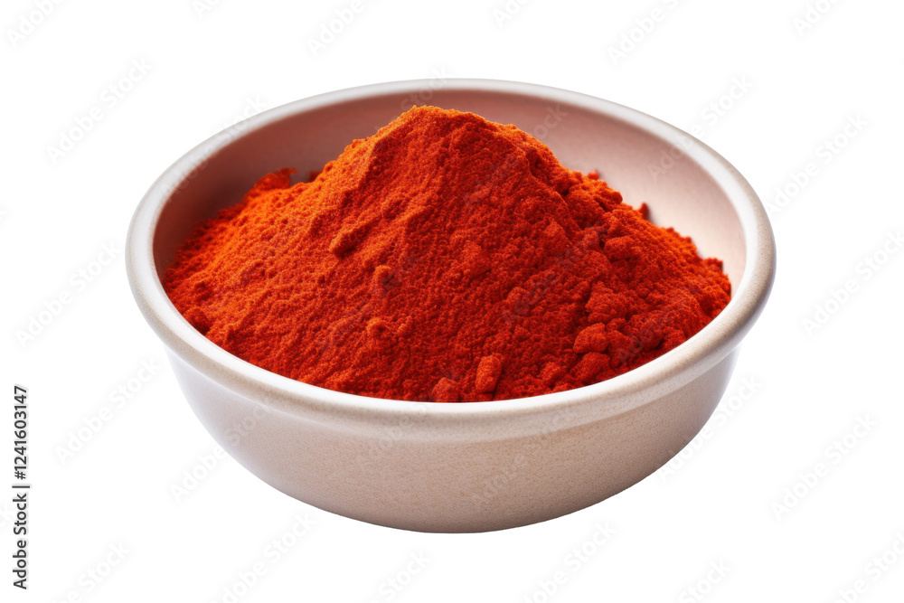 Red paprika powder on a transparent background Red paprika powder on a transparent background
