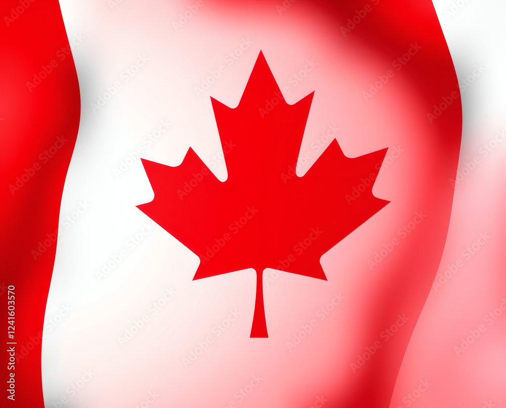 Obraz premium Waving Canadian flag symbolizes pride, unity, and a vibrant national identity at a festive gathering on a sunny day