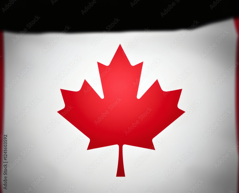 Canadian pride displayed with a vibrant red maple leaf symbol against a stark white background, celebrating national identity and unity Canadian pride displayed with a vibrant red maple leaf symbol against a stark white background, celebrating national identity and unity