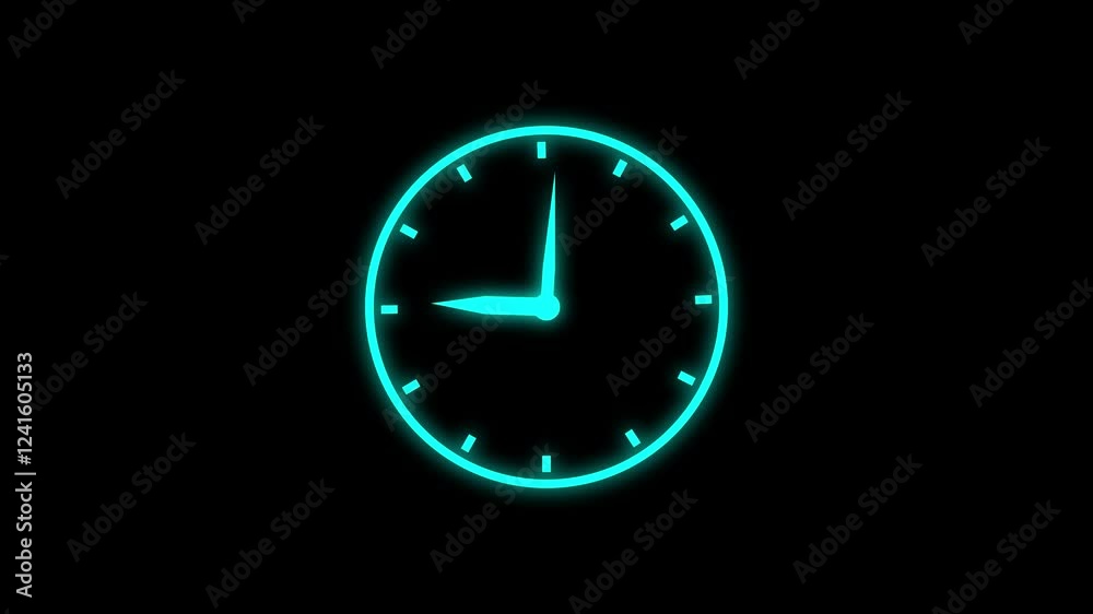 Simple clock icon spinning animation. Cartoon wall clock.. animation of analog clock with moving arrows in seamless 12 hour loop background. Stopwatch animation. Simple clock icon spinning animation. Cartoon wall clock.. animation of analog clock with moving arrows in seamless 12 hour loop background. Stopwatch animation.