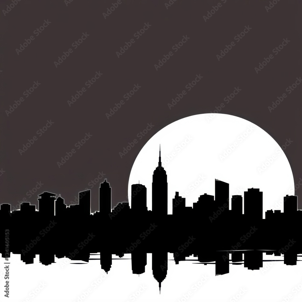 Fototapeta premium Charlotte north carolina usa city skyline silhouetted skyline cityscape architecture illustration building city vector