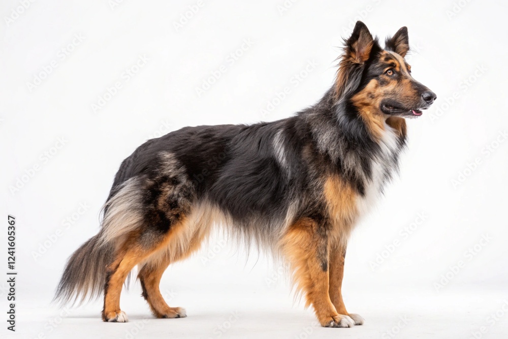 Fototapeta premium bohemian shepherd isolated on white background