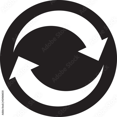 two arrow spin icon, recycle round, circle refresh or restart, letter p refresh logo, letter p arrow logo, letter o arrow logo with vector