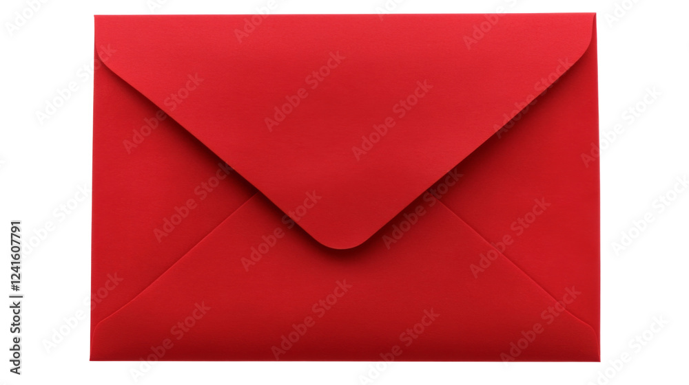 Vibrant red envelope on transparent background Vibrant red envelope on transparent background