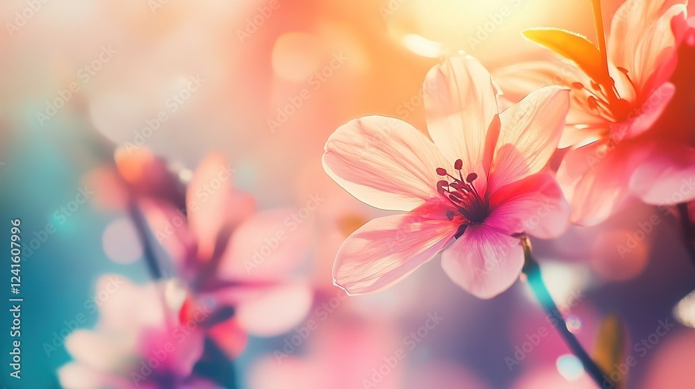 close up beautiful pink flower sway in wind, spring blossoming season
close up beautiful pink flower sway in wind, spring blossoming season