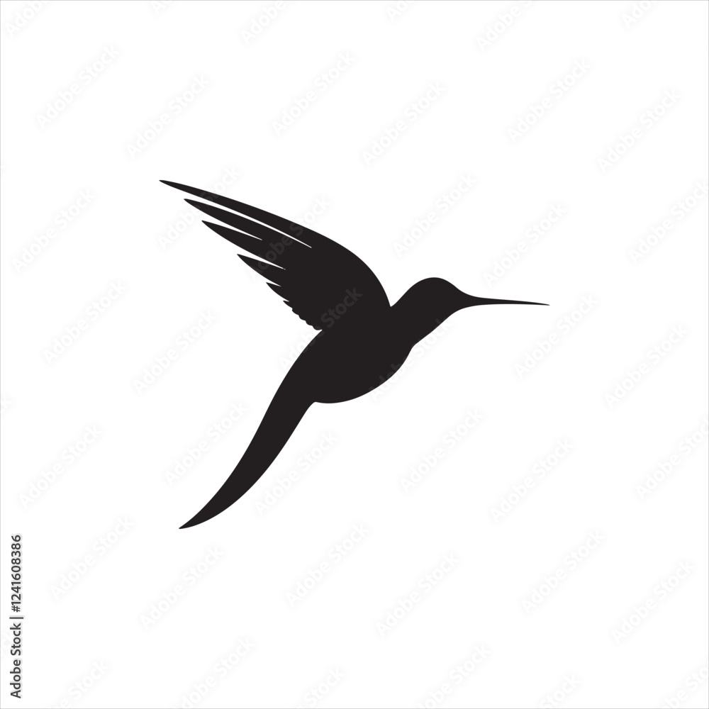Minimalist hummingbird Silhouette Vector Minimalist hummingbird Silhouette Vector