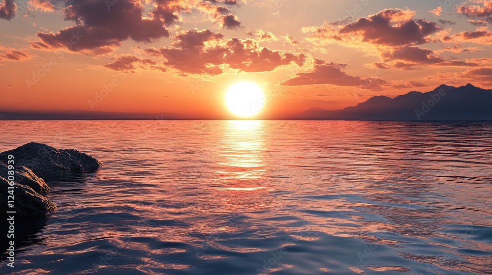 Obraz premium sunset peaceful ocean 