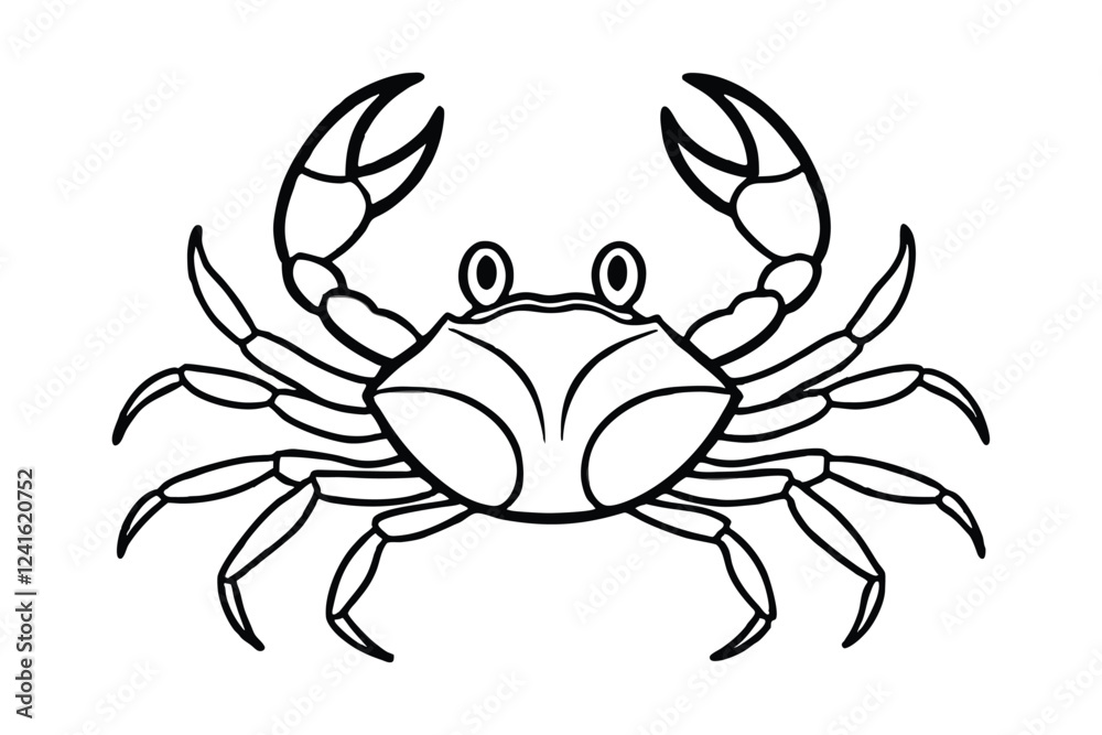 Crab line art vector style illustration1.eps Crab line art vector style illustration1.eps