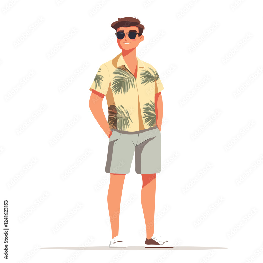 Romania Man Summer Clothes and Style – A Stylish and Relaxed Vector Illustration for Trendy Summer Fashion
Romania Man Summer Clothes and Style – A Stylish and Relaxed Vector Illustration for Trendy Summer Fashion