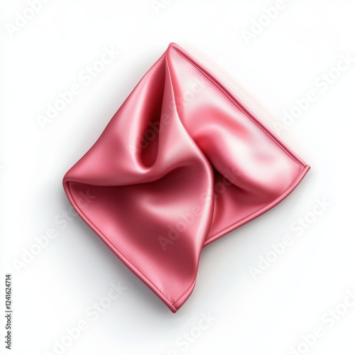 Wallpaper Mural Elegant pocket square with a folded silk texture, isolated on a bright white background Torontodigital.ca