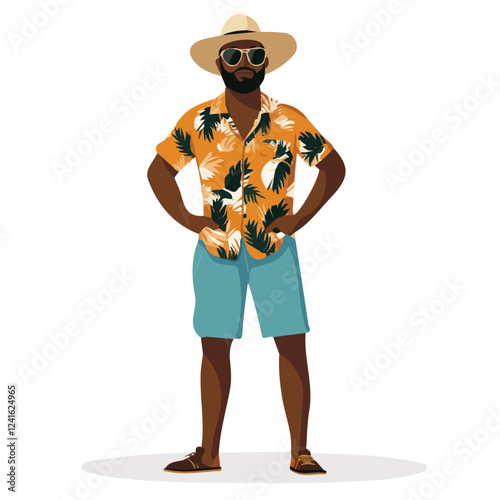 Saint Vincent and the Grenadines Man Summer Style – A Casual and Comfortable Digital Illustration for Effortless Summer Looks

