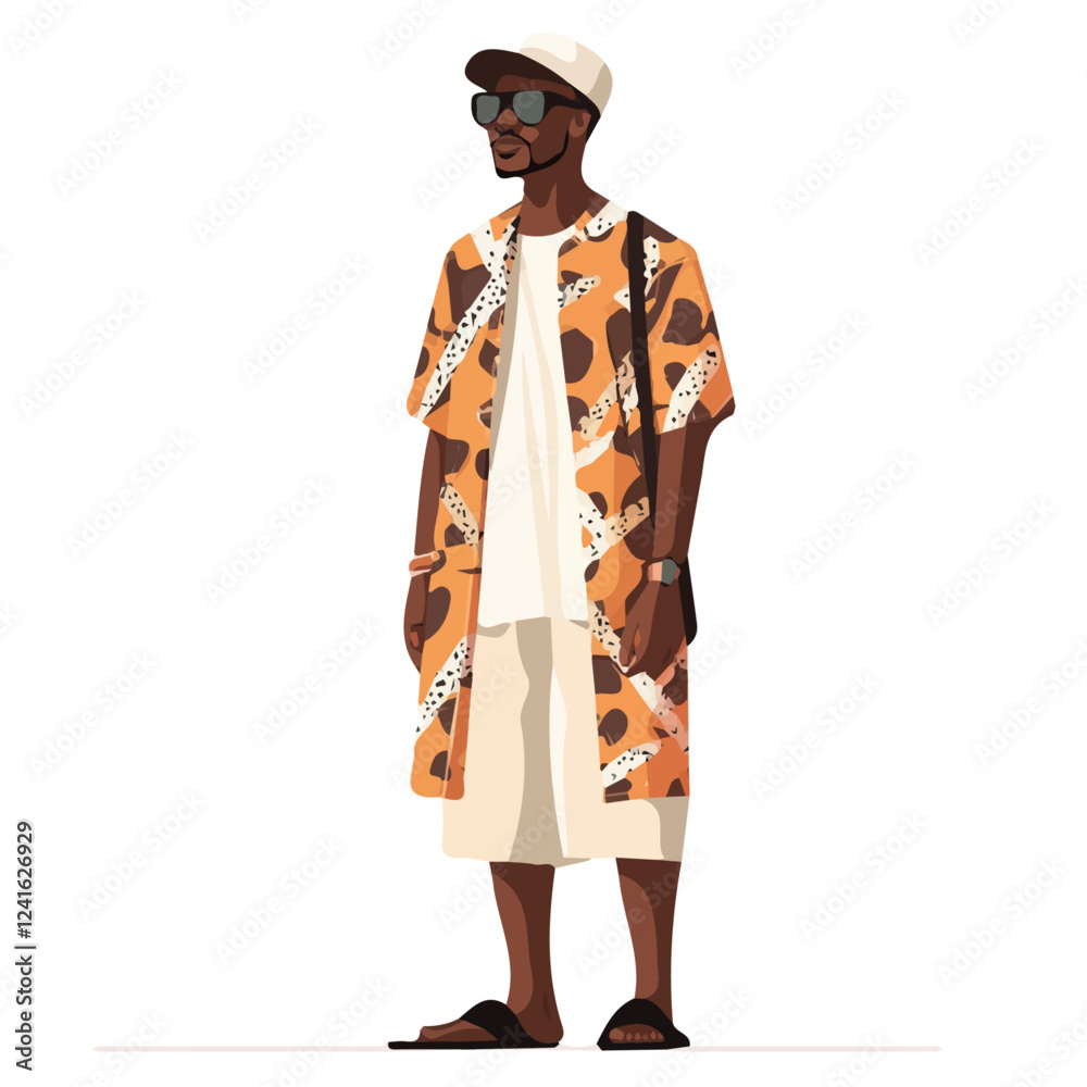 Senegal Man Summer Fashion – A Perfect Blend of Light Fabrics, Comfort, and Contemporary Style in Vector Illustration
Senegal Man Summer Fashion – A Perfect Blend of Light Fabrics, Comfort, and Contemporary Style in Vector Illustration