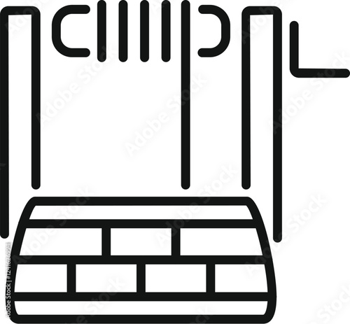 Laser engraving machine processing a brick surface, creating precise and permanent markings