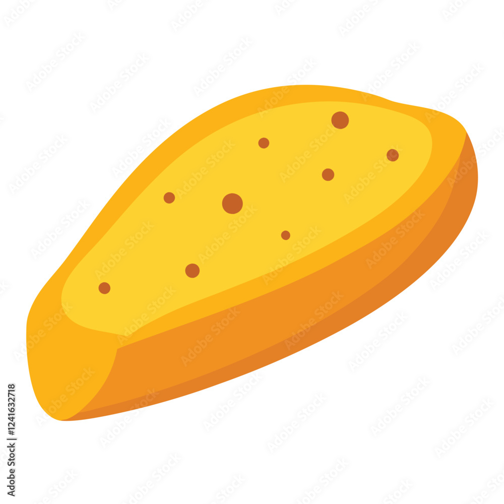 A stylized illustration of a cheese wedge with a smooth gradient and circular details. A stylized illustration of a cheese wedge with a smooth gradient and circular details.
