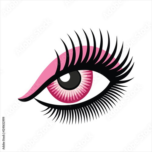 vector illustration of a female eye