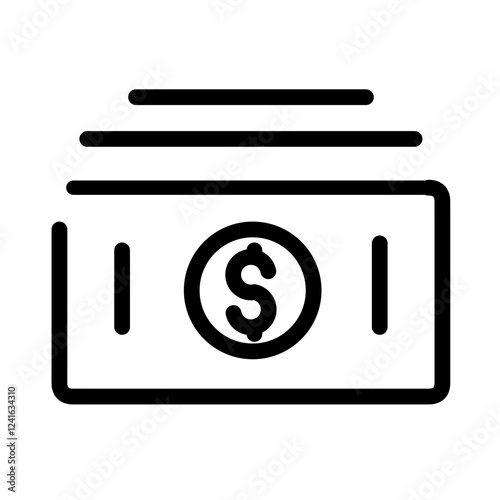 Money symbol with dollar sign 