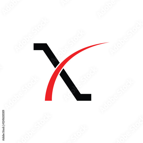 Letter X logo design, X logo design vector template design for brand, letter brand logo, Letter X logo icon design template elements
