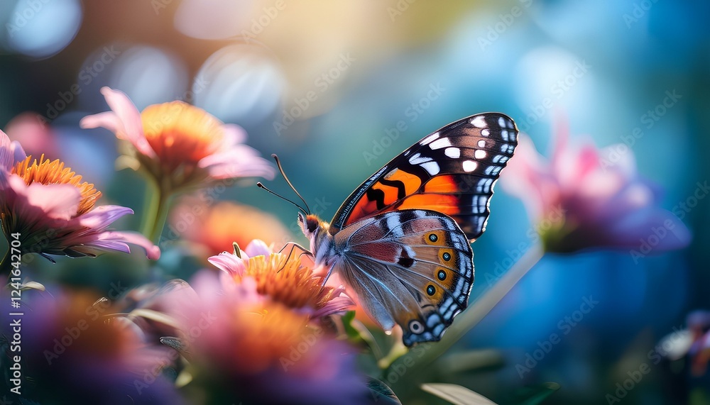 A butterfly in a garden A butterfly in a garden