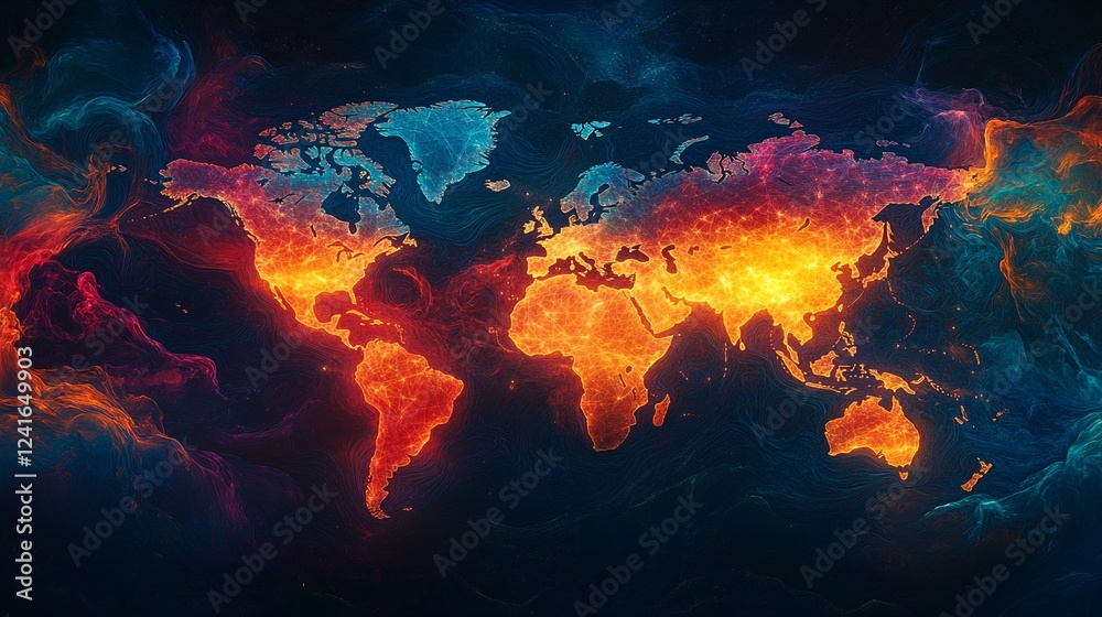 Global Heat Map: A Visual Representation of Earth's Temperature Patterns.