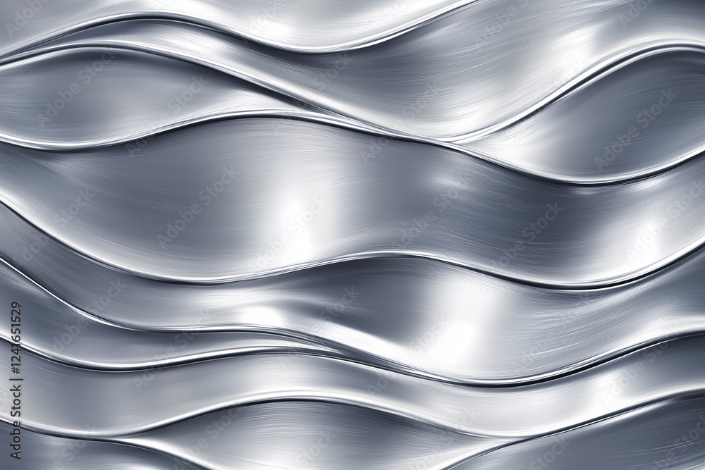 Obraz premium Chrome metal wavy texutre background