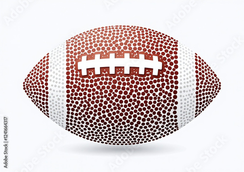 american football composed tiny dots circular