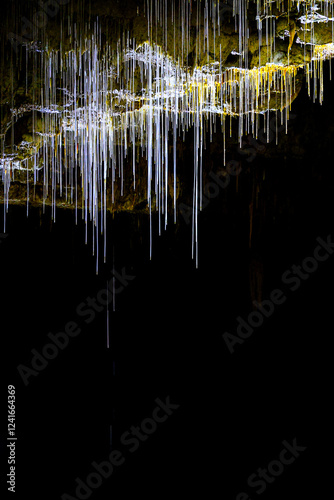 water dropping in a cave