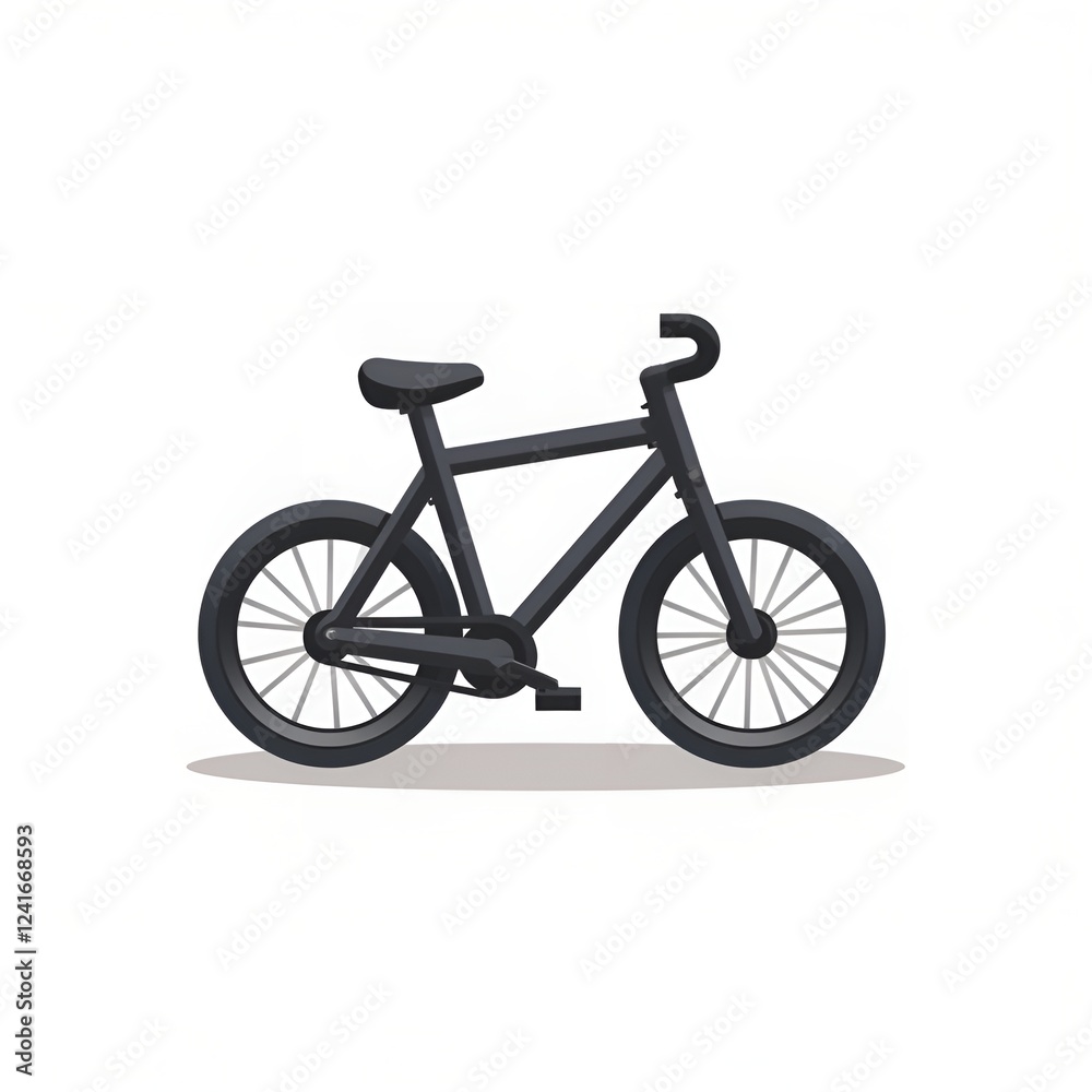 Fototapeta premium Black bicycle illustration