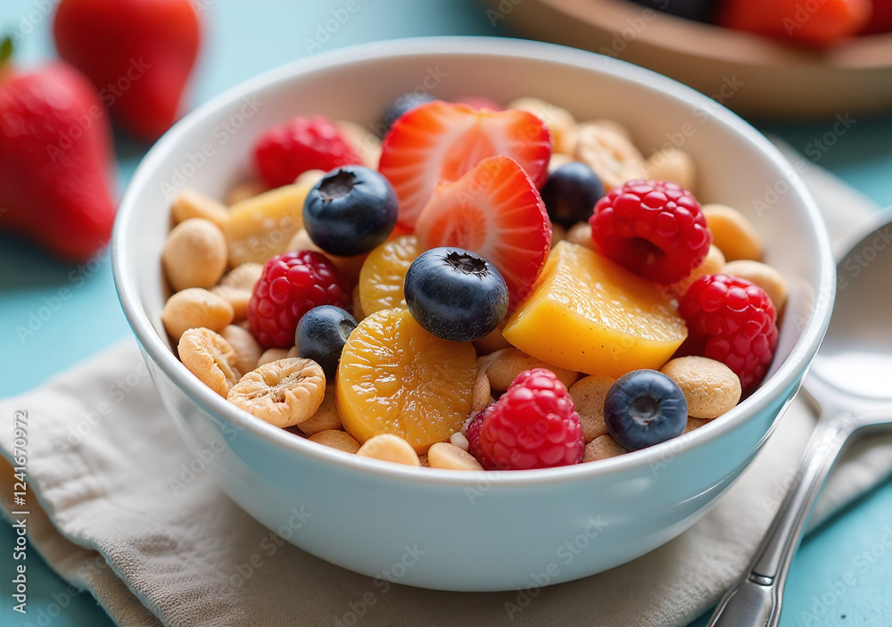 choose whole grain cereal fresh fruits nuts nutritious morning choose whole grain cereal fresh fruits nuts nutritious morning