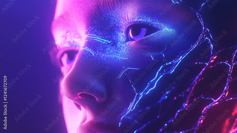 Abstract AI-inspired artwork featuring glowing interconnected nodes Abstract AI-inspired artwork featuring glowing interconnected nodes