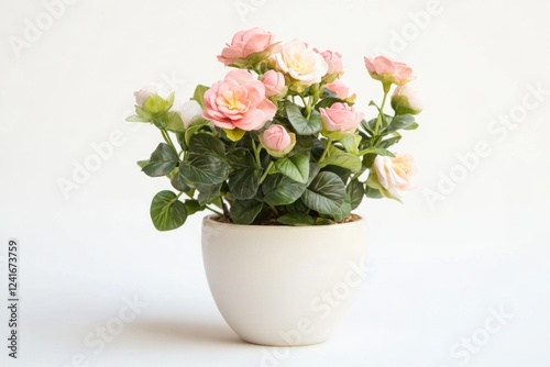 Wallpaper Mural A simple yet elegant vase filled with fresh pink roses Torontodigital.ca