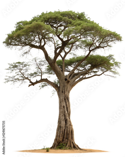 African Tree Isolated on White Background | Transparent PNG, Nature, Safari Stock Photo photo