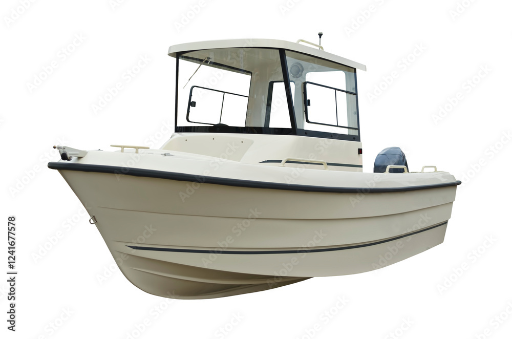Naklejka premium Motor boat for the fishing