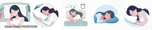 vector of a person sleeping soundly
