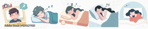 vector of a person sleeping soundly