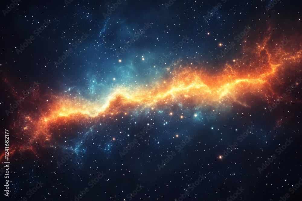 Obraz premium Stunning view of the milky way galaxy over a dark silhouette of mountains at night