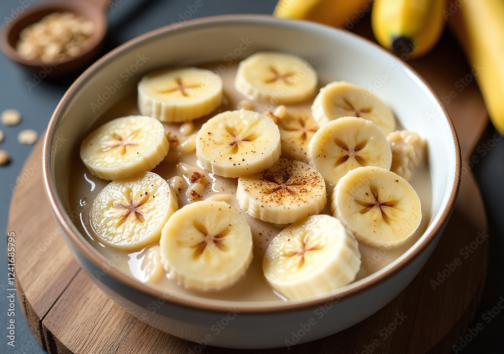 german dessert consists sweet bananas cooked milk oats wheat flour create thick breakfast porridge german dessert consists sweet bananas cooked milk oats wheat flour create thick breakfast porridge