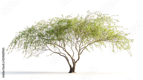A type of graceful willow with long, drooping branches and delicate leaves.