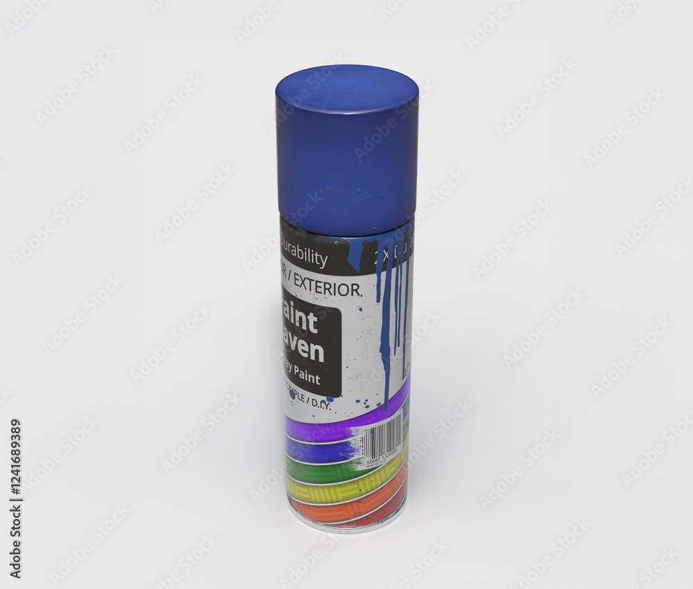 spray can on the white backdrop, right side view spray can on the white backdrop, right side view